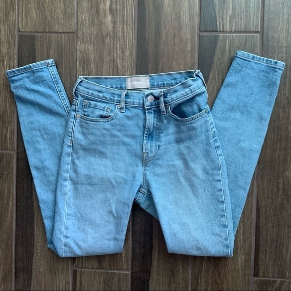 Everlane High Rise Skinny Jeans Light Wash Sz 26 - Picture 2 of 9